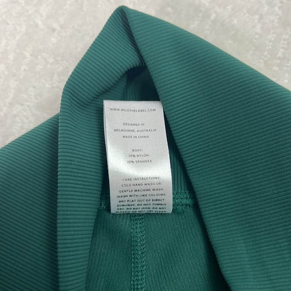 Wilo The Label green color block high waisted compression long crop leggings M - Picture 7 of 7